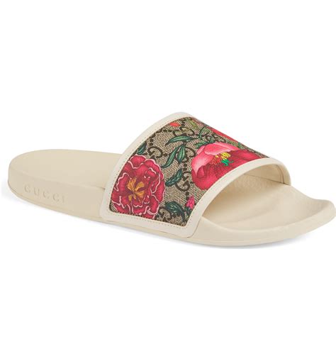 gucci floral slides size 7|pink Gucci slides nordstrom.